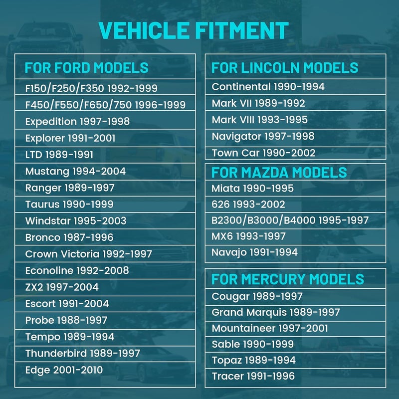 NuIth محول توصيل أسلاك السماعات لسيارات فورد F150/إكسبلورر/تورس/لينكولن تاون كار/مازدا مياتا/ميركوري كوغار من 1992-1999 استبدال قابس أسلاك السماعات 2PCS - Image 2